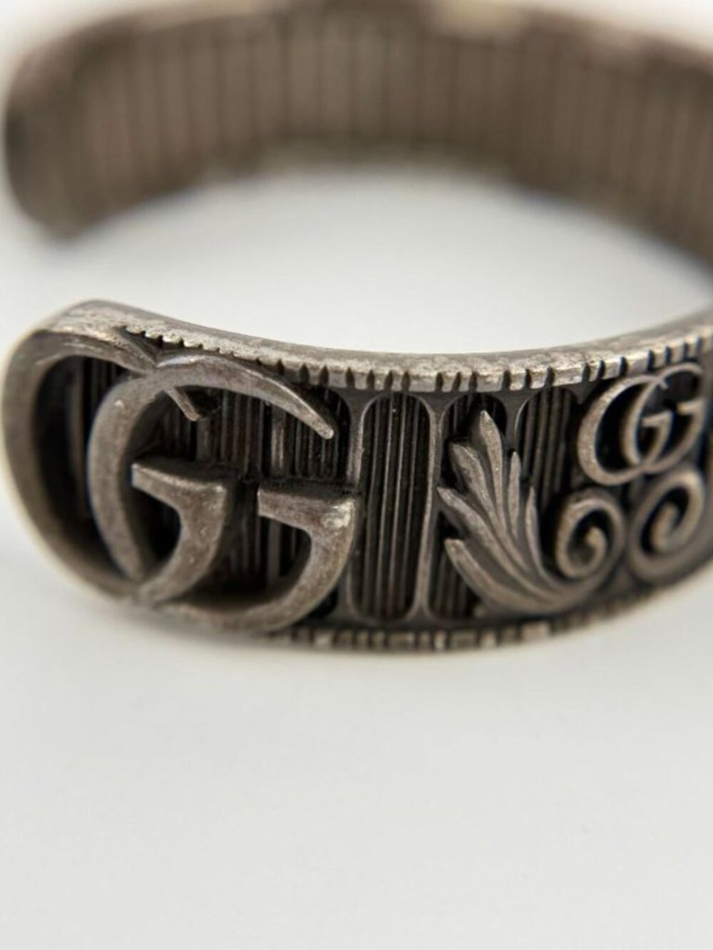 Gucci GG Marmont Bangle Bracelet Silver Vintage Ji Su Hboc - Picture 2 of 16